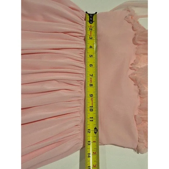 VTG GILEAD Pink Nylon & Lace Full-length Nightgown Lingerie Size 34 - Picture 9 of 15